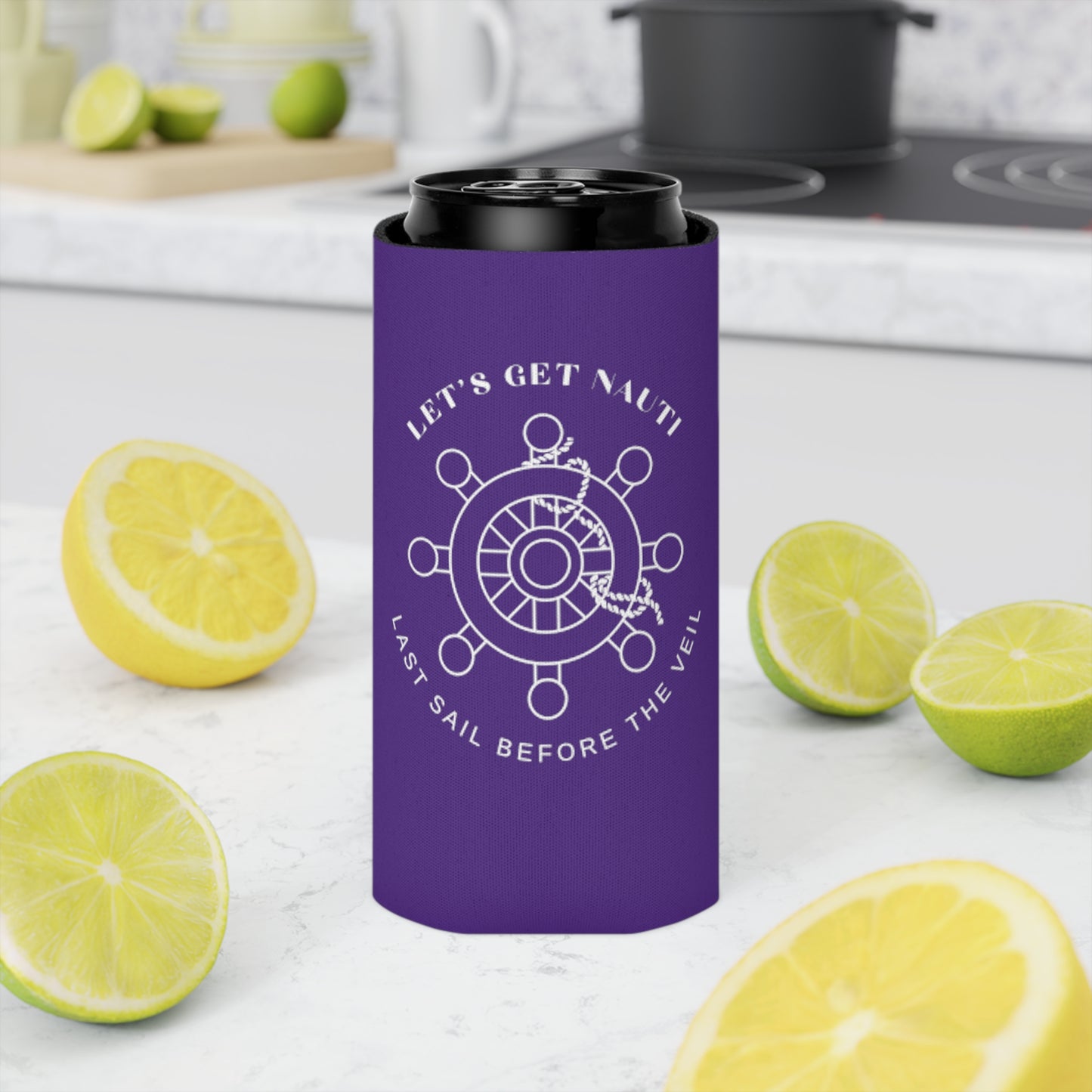 Let’s Get Nauti Can Cooler - Purple