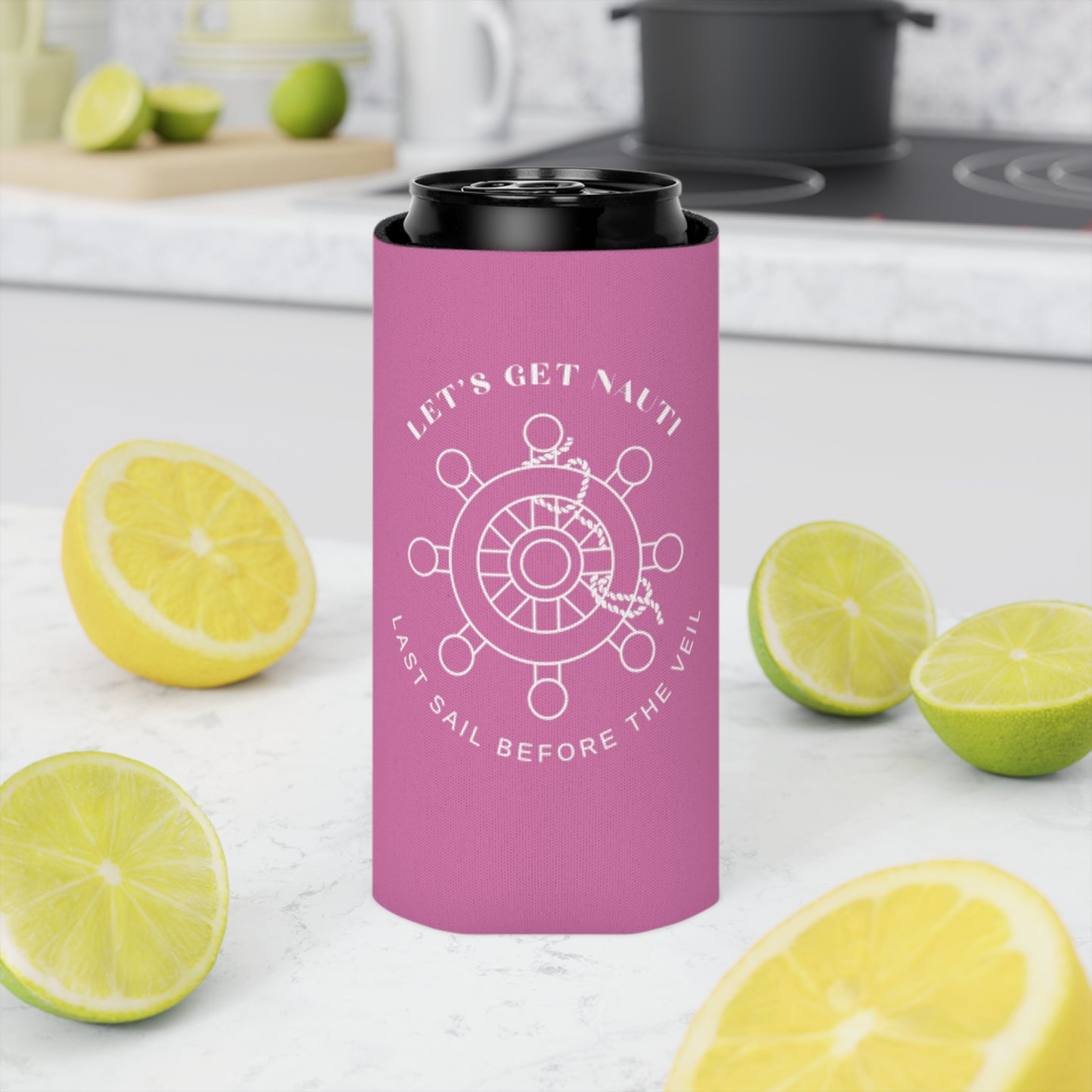 Let’s Get Nauti Can Cooler - Pink