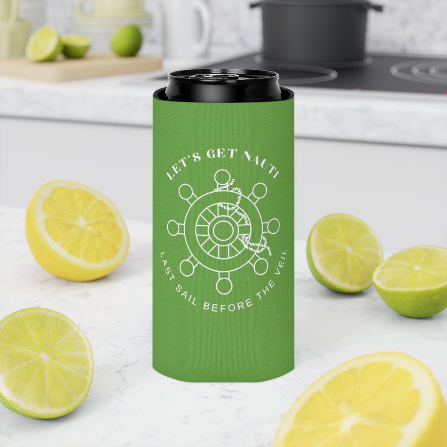 Let’s Get Nauti Can Cooler - Green