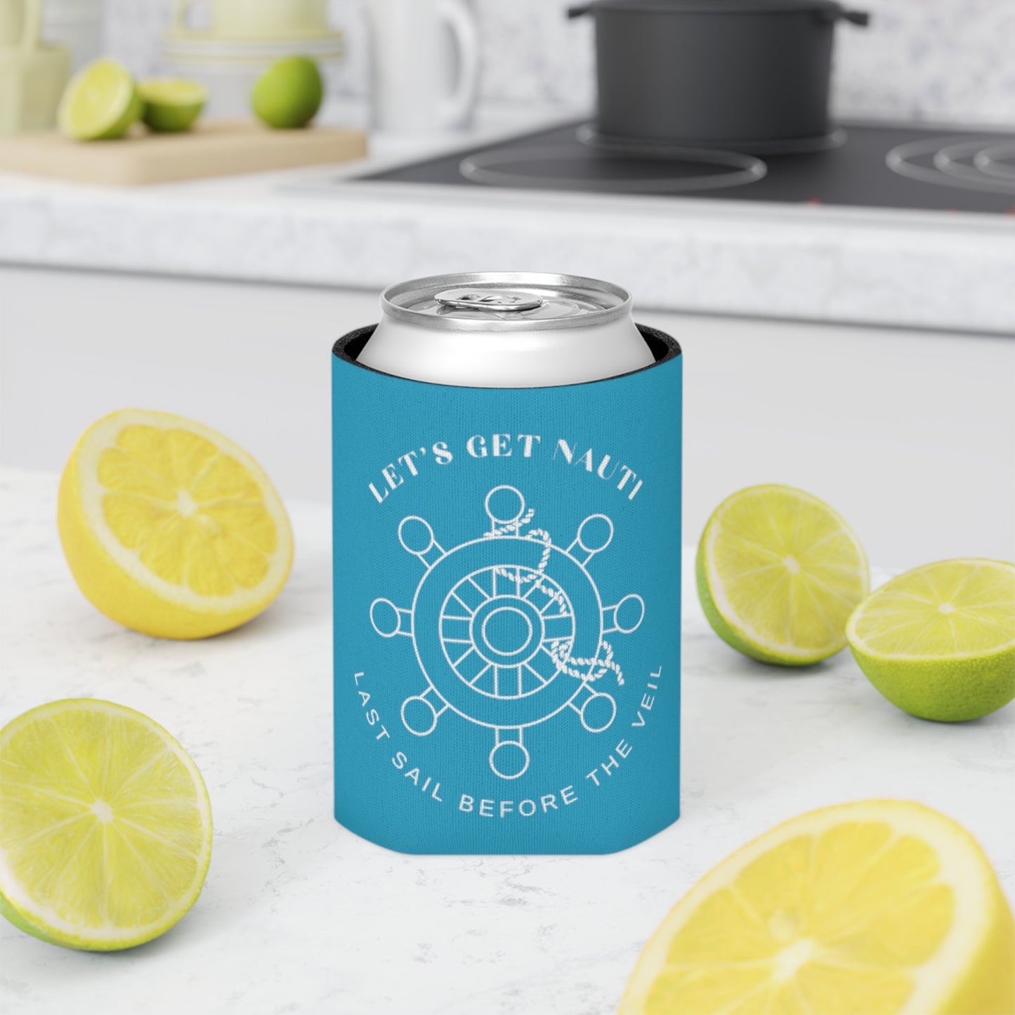 Let’s Get Nauti Can Cooler - Turquoise