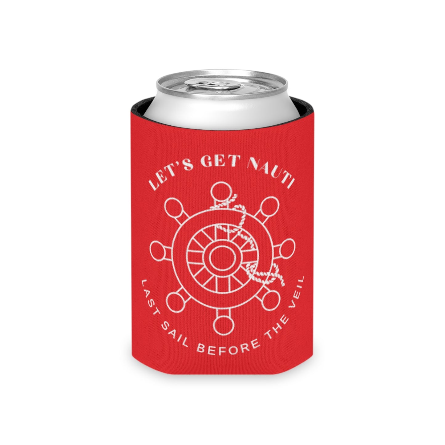 Let’s Get Nauti Can Cooler - Red