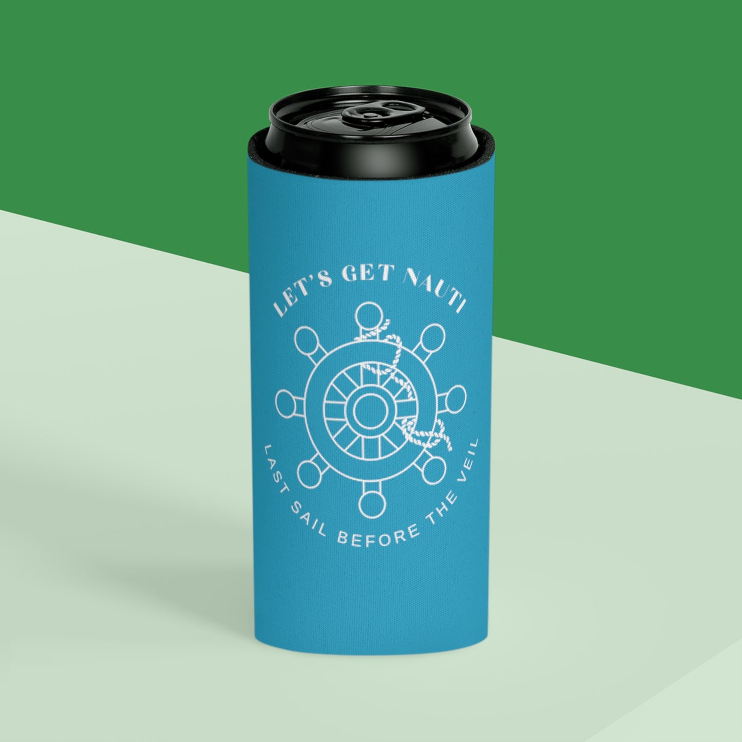 Let’s Get Nauti Can Cooler - Turquoise