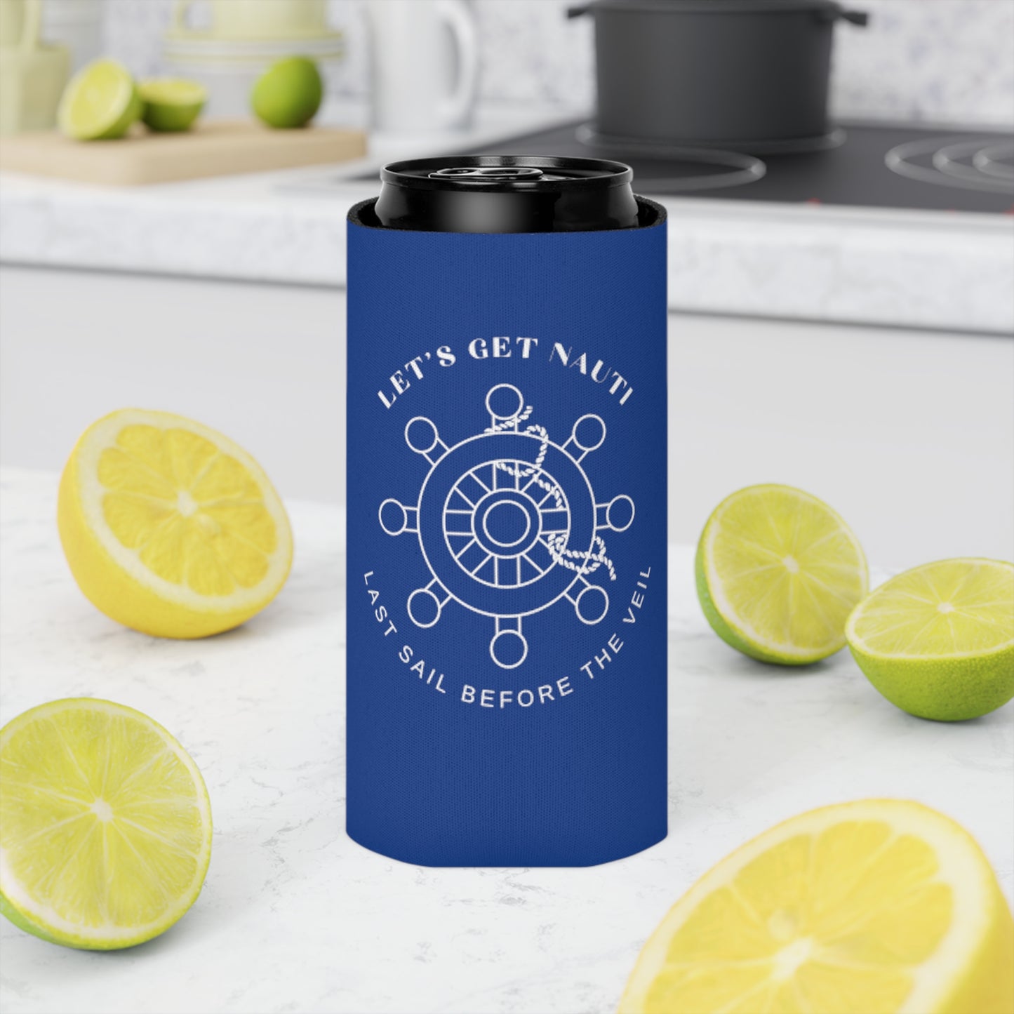 Let’s Get Nauti Can Cooler - Navy